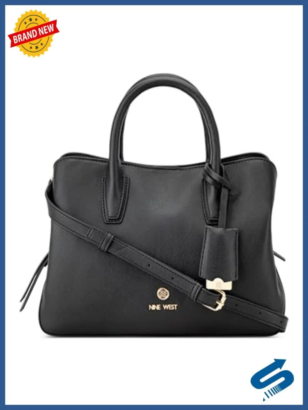 Triple Compartment Satchel with Adjustable Strap